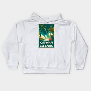 Cayman Islands Vintage Travel Art Poster Kids Hoodie